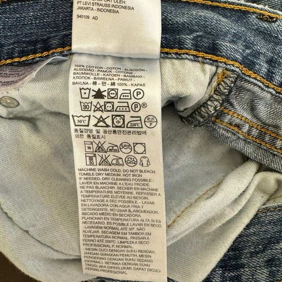 Levi's 514 Medium Wash Slim Straight Jeans 32 x 30 - Picture 5 of 10